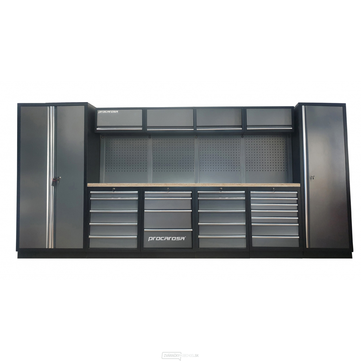 ZOSTAVA dielenského nábytku PROCAROSA PROFESSIONAL XL-8 Pracovná doska: drevená, Hmotnosť: 426,6 kg