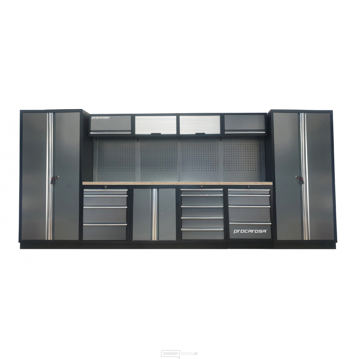 ZOSTAVA dielenského nábytku PROCAROSA PROFESSIONAL XXL-4 Pracovná doska: drevená, Hmotnosť: 416,7 kg