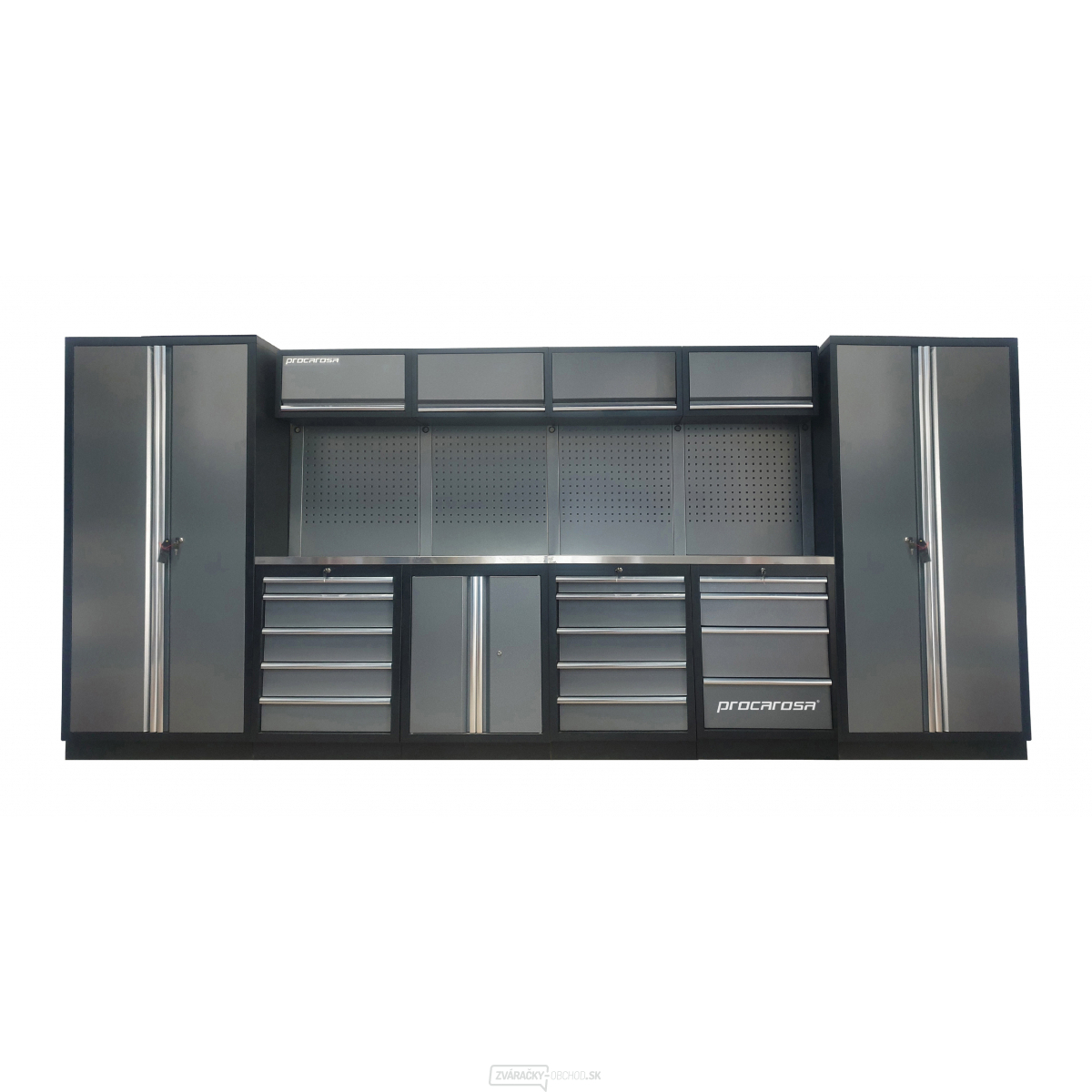 ZOSTAVA dielenského nábytku PROCAROSA PROFESSIONAL XXL-6 Pracovná doska: nerezová, Hmotnosť: 440,2