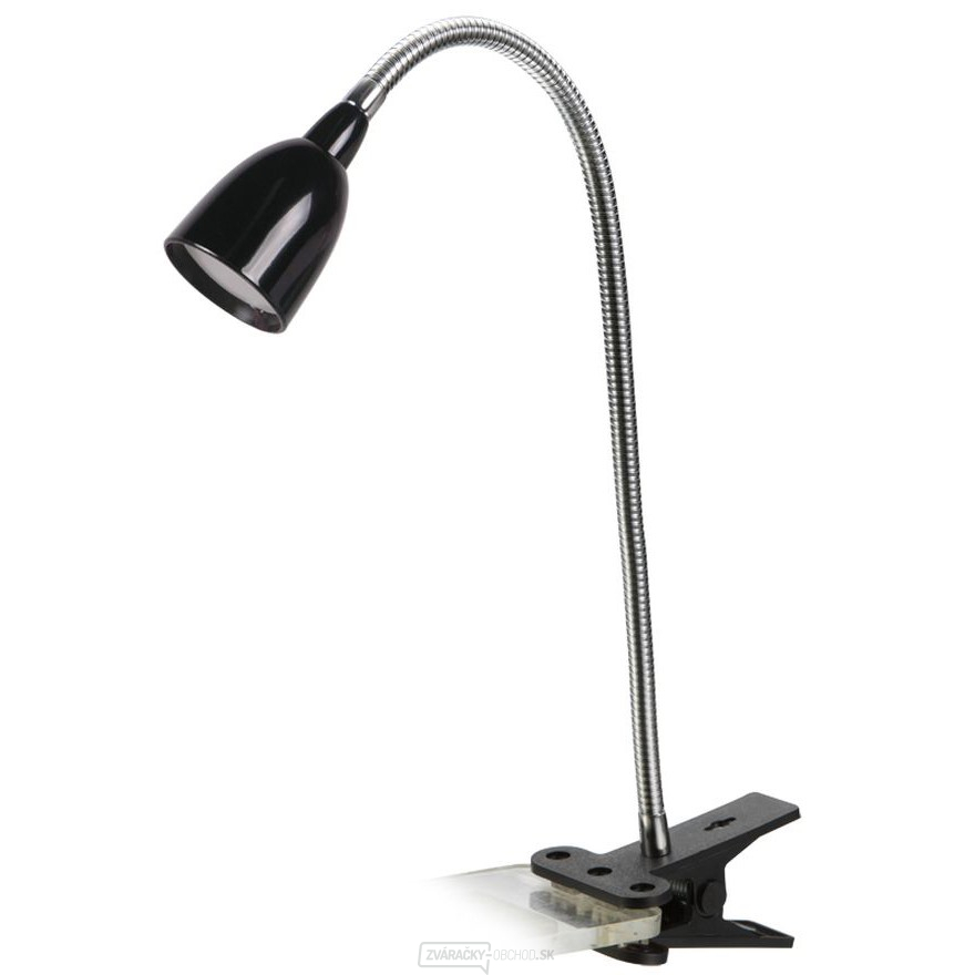 Solight LED stolná lampička, 2.5W, 3000K, clip, čierna farba