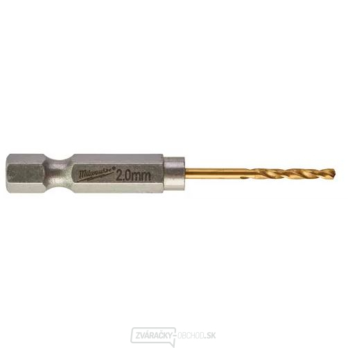Milwaukee titánové vrtáky do kovu Shockwave HSS-G TiN Red Hex 2 mm - 2ks