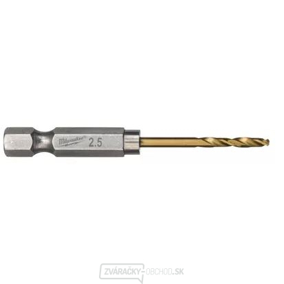 Milwaukee titánové vrtáky do kovu Shockwave HSS-G TiN Red Hex 2.5 mm - 2ks