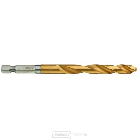 Milwaukee Titánový vrták do kovu Shockwave HSS-G TiN Red Hex 8 mm - 1ks