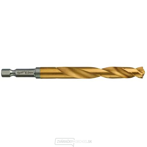 Milwaukee Titánový vrták do kovu Shockwave HSS-G TiN Red Hex 10 mm - 1ks