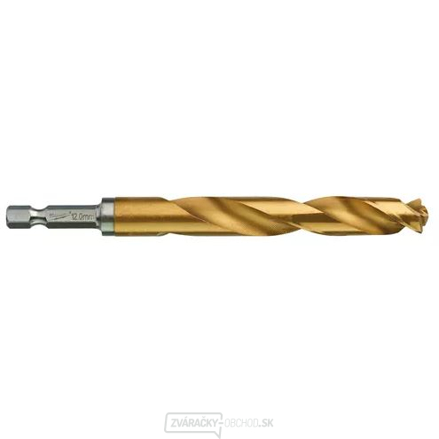 Milwaukee Titánový vrták do kovu Shockwave HSS-G TiN Red Hex 12 mm - 1ks