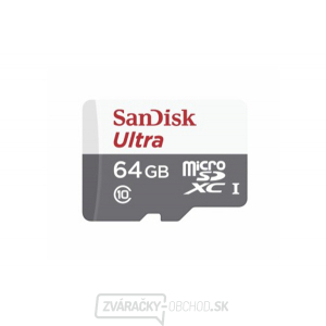 Pamäťová karta SANDISK SDSQUNS-064G-GN3MN micro SDHC 64GB CL10 s adaptérom gallery main image