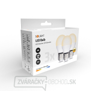 ECOLUX LED žiarovka 3-pack, miniglobe, 6W, E27, 3000K, 450L, 3ks Náhľad