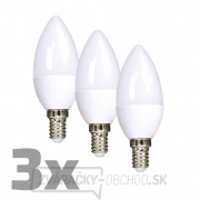 ECOLUX LED žiarovka 3-pack, sviečka, 6W, E14, 3000K, 450L, 3ks gallery main image