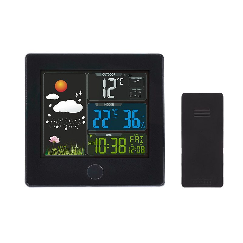 Solight meteostanice, farebný LCD, teplota, vlhkosť, RCC, čierna