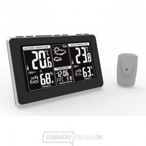 Solight meteostanice, extra veľký LCD displej, teplota, vlhkosť, RCC, čierna, strieborná, teplotný alarm Solight meteostanice, extra veľký LCD displej, teplota, vlhkosť, RCC, čierna, strieborná, teplotný alarm
