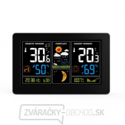 Solight meteostanice, extra veľký farebný LCD, teplota, vlhkosť, tlak, RCC, Usb nabíjanie, čierna gallery main image