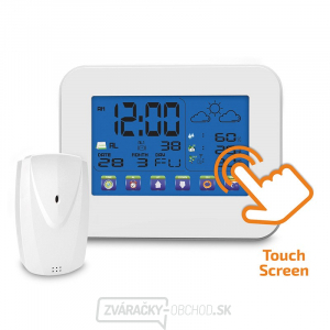 Solight meteostanice, veľký dotykový farebný LCD, vnútorná/vonkajšia teplota, vlhkosť, biela Solight meteostanice, veľký dotykový farebný LCD, vnútorná/vonkajšia teplota, vlhkosť, biela