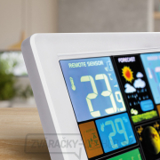 Solight meteostanice, extra veľký farebný LCD, teplota, vlhkosť, tlak, RCC, USB nabíjanie, biela Náhľad