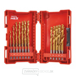 Milwaukee SHOCKWAVE ™ HSS-G TiN Red Hex set vrtákov - 19ks