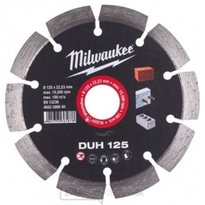Milwaukee Diamantový kotúč DUH 125 x 22,2mm - 1ks