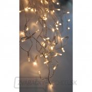 Solight LED vianočný prívesok, rampúchy, 120 LED, 3m x 0,7m, 6m vedenie, vonkajšie, teplé biele svetlo, pamäť, časovač Náhľad