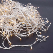 Solight LED vianočný prívesok, rampúchy, 120 LED, 3m x 0,7m, 6m vedenie, vonkajšie, teplé biele svetlo, pamäť, časovač náhled