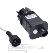 Solight LED vianočný prívesok, rampúchy, 120 LED, 3m x 0,7m, 6m vedenie, vonkajšie, teplé biele svetlo, pamäť, časovač náhled