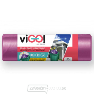ViGO! Vrecia do odpadkových košov LDPE 120l/10 ks 70x100cm 25µm - fialové
