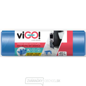 VIGO! Vrecia do odpadkových košov s uchami HD 45l/20 ks - modré gallery main image