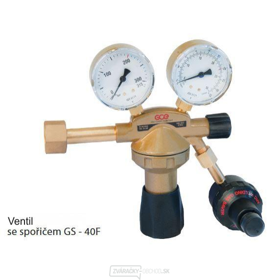 Šetrič plynu GS-40F pre ventil s manometrami