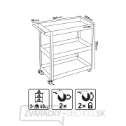 Vozík policový, 3police, max 120kg Náhľad