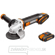 Aku uhlová brúska 125mm WORX Orange WX803 - Li-Ion 20V - PowerShare Náhľad