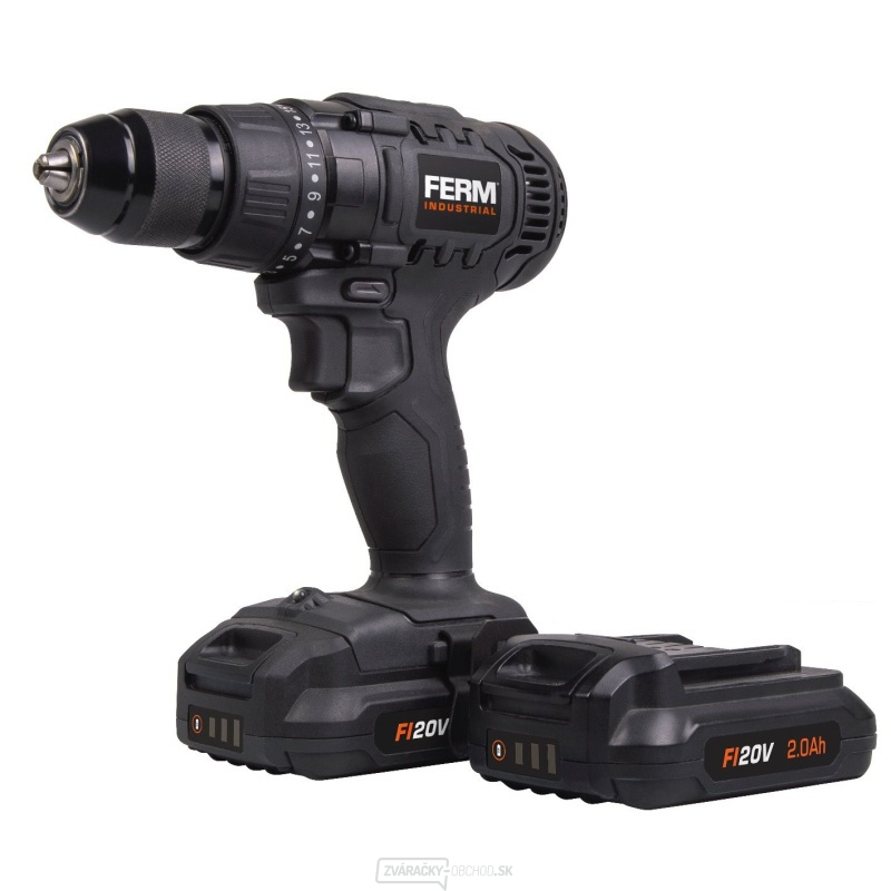 Aku vŕtačka Ferm CDM1141P Li-ion 20V - 2.0Ah - 2 batérie