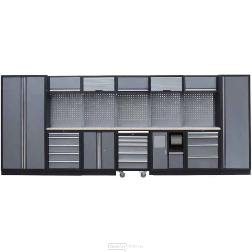 Zostava dielenského nábytku Procarosa PROFI XL Pracovná doska: drevená, Hmotnosť: 457 kg