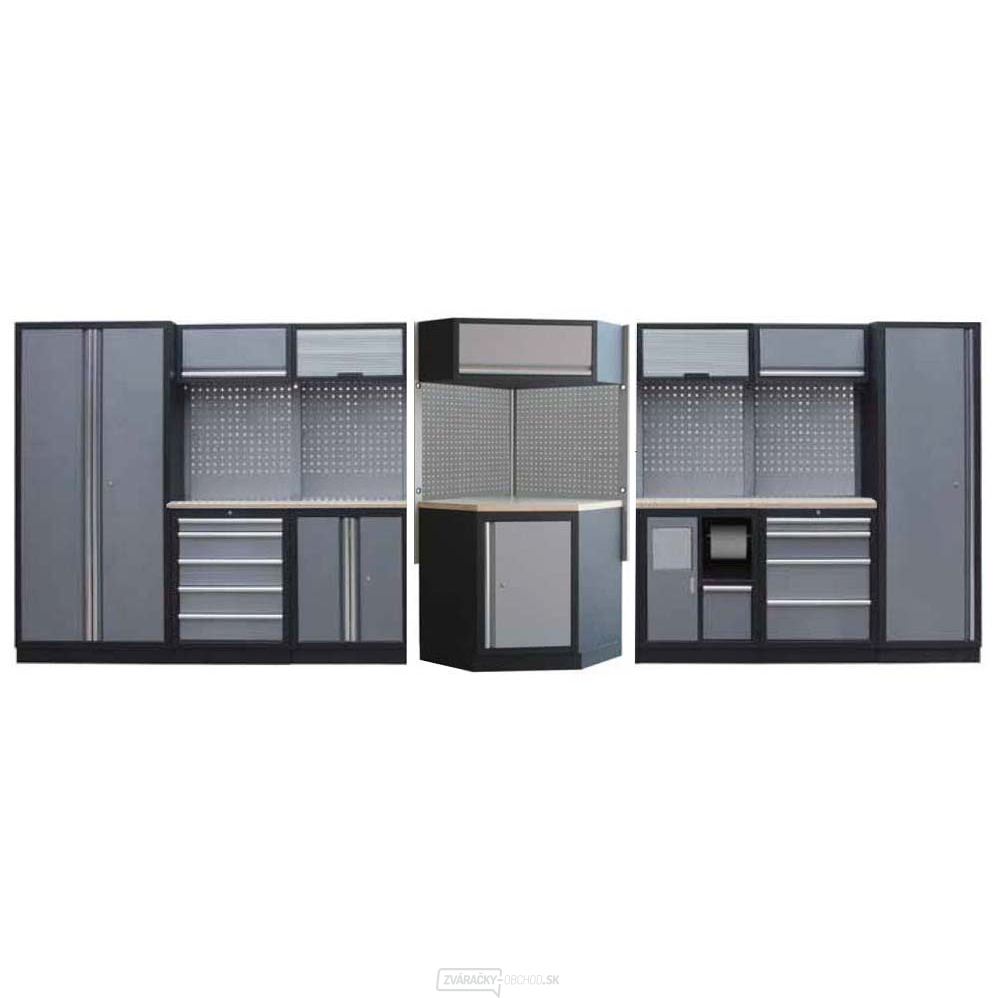 Zostava dielenského nábytku Procarosa PROFI XXL Pracovná doska: drevená, Hmotnosť: 480 kg