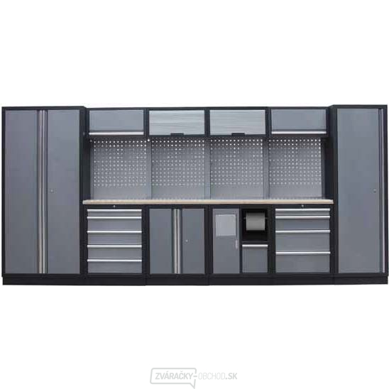 Zostava dielenského nábytku Procarosa PROFI L-II Pracovná doska: drevená, Hmotnosť: 386 kg