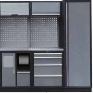 Zostava dielenského nábytku Procarosa PROFI S-II Pracovná doska: nerezová, Hmotnosť: 192 kg Zostava dielenského nábytku Procarosa PROFI S-II Pracovná doska: nerezová, Hmotnosť: 192 kg gallery main image