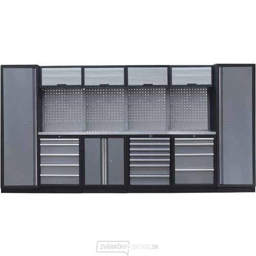 Zostava dielenského nábytku Procarosa PROFI LI Pracovná doska: nerezová, Hmotnosť: 394 kg