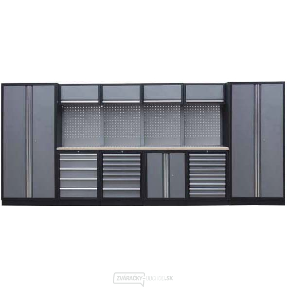 Zostava dielenského nábytku Procarosa PROFI L-III Pracovná doska: drevená, Hmotnosť: 444 kg