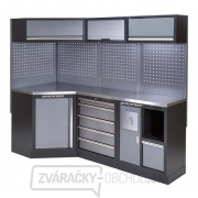 Rohová zostava dielenského nábytku Procarosa PROFI XS-VIII Pracovná doska: nerezová, Hmotnosť: 240 kg Rohová zostava dielenského nábytku Procarosa PROFI XS-VIII Pracovná doska: nerezová, Hmotnosť: 240 kg gallery main image