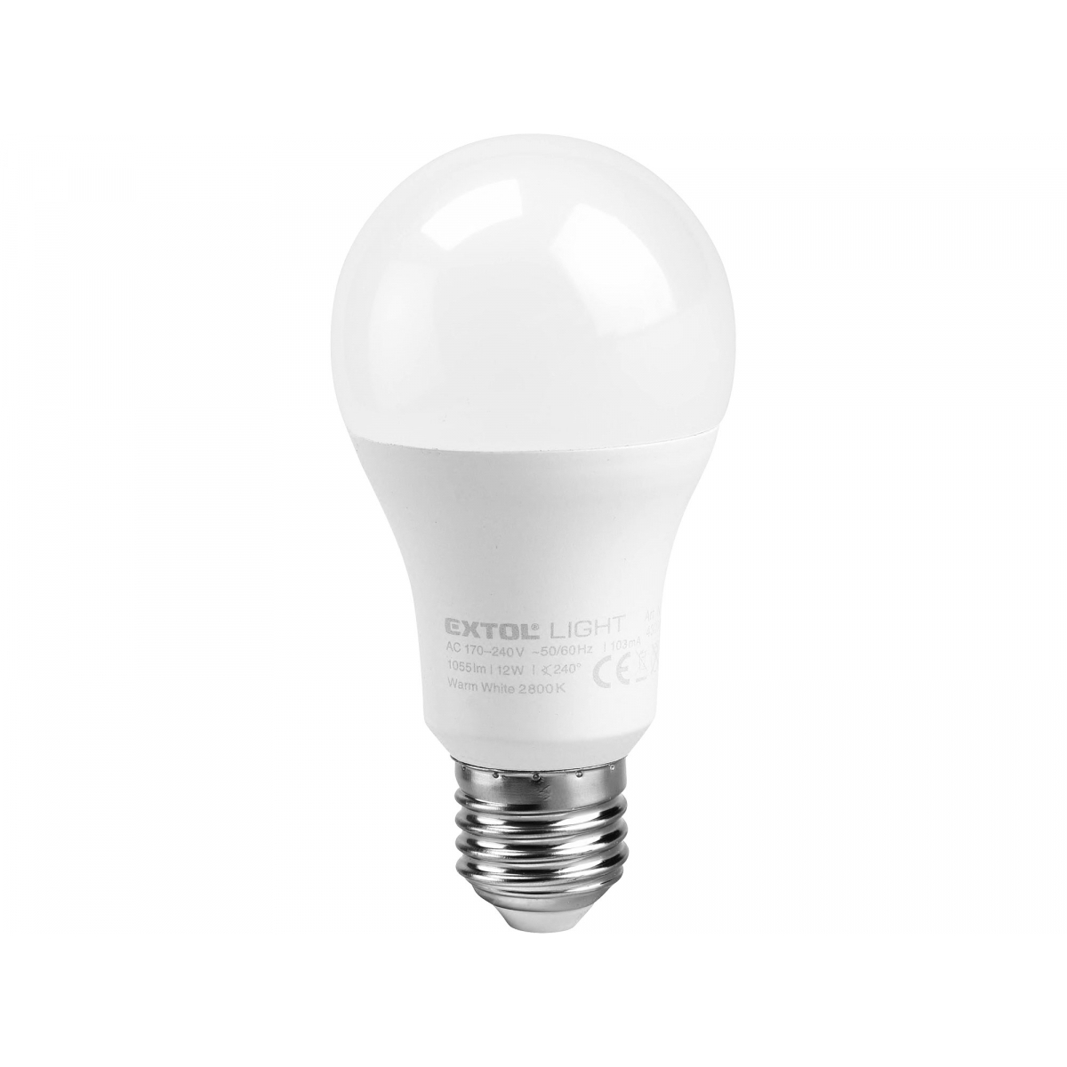 žiarovka LED klasická, 9W, 800lm, E27, teplá biela