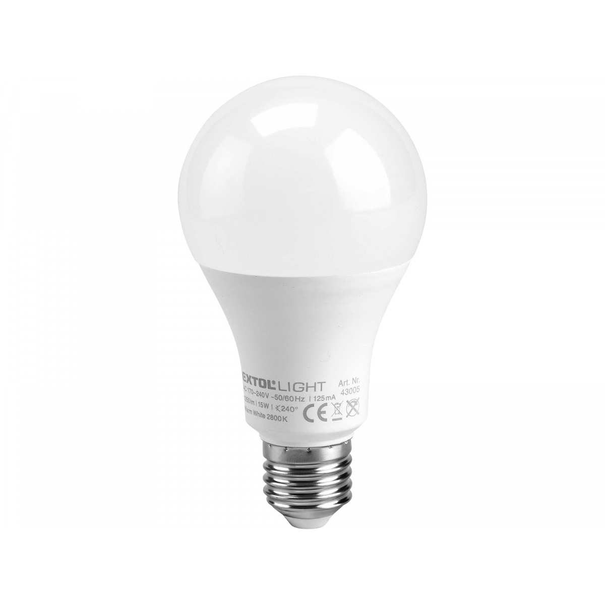 žiarovka LED klasická, 15W, 1350lm, E27, teplá biela