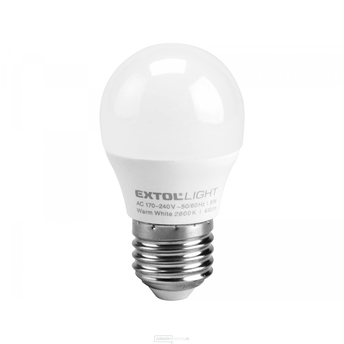 žiarovka LED mini, 5W, 410lm, E27, teplá biela