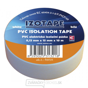 Páska izolačná PVC 15/10m biela EMOS Páska izolačná PVC 15/10m biela EMOS gallery main image