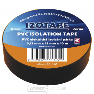 Páska izolačná PVC 15/10m čierna EMOS Páska izolačná PVC 15/10m čierna EMOS gallery main image