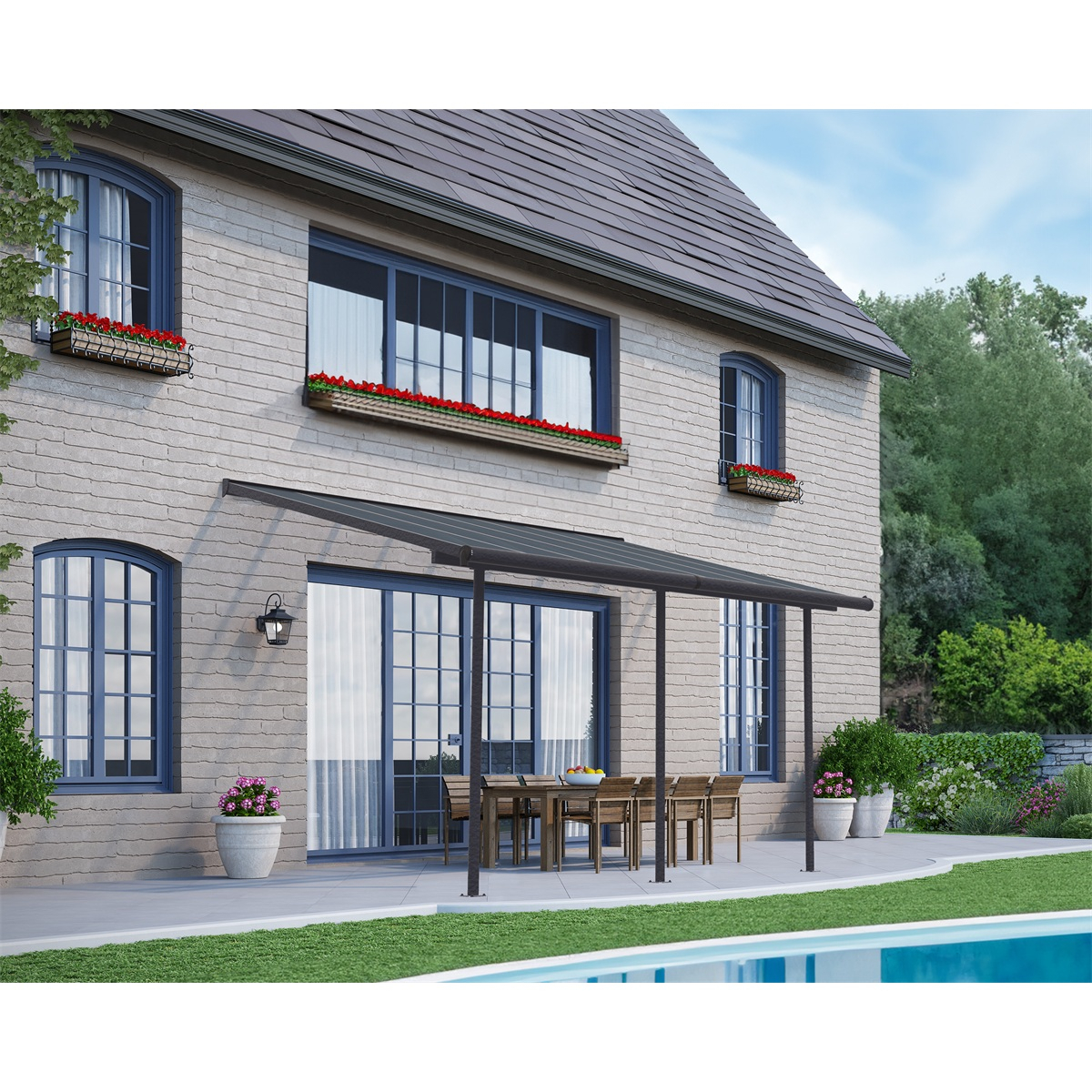 Palram Capri 4200 antracit 3 x 4,25 hliníková (montovaná) pergola 705600