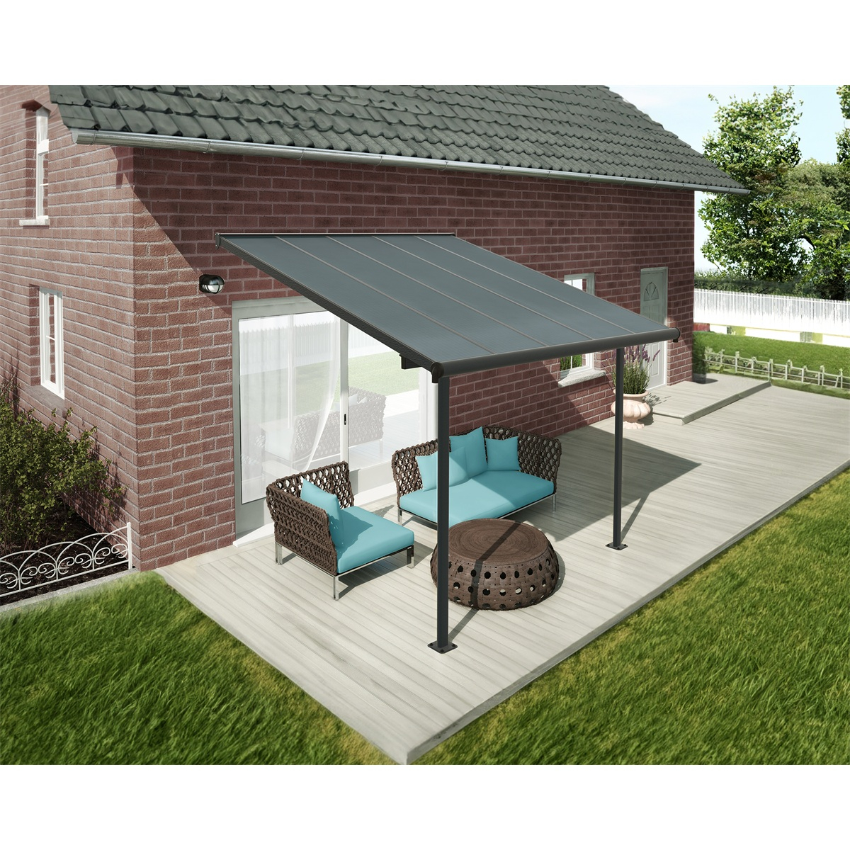 Palram Capri 3000 antracit 3 x 3 hliníková (montovaná) pergola 705599