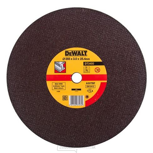 DeWALT rezný kotúč na kov pre rozbrusovacie píly 355x3x25,4mm DT3450 - 1ks