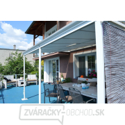 Hliníková pergola Lanitplast WALL 53 biela + číry PC Náhľad