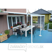 Hliníková pergola Lanitplast WALL 53 biela + číry PC Náhľad