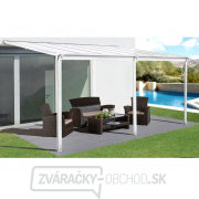 Hliníková pergola Lanitplast WALL 53 biela + číry PC gallery main image