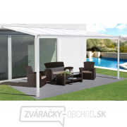 Hliníková pergola Lanitplast WALL 33 biela + číry PC gallery main image