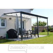 Hliníková pergola Lanitplast WALL 33 antracit + číry PC Náhľad