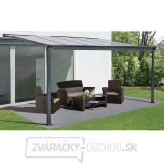 Hliníková pergola Lanitplast WALL 33 antracit + číry PC gallery main image