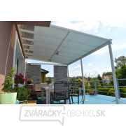 Hliníková pergola Lanitplast WALL 33 biela + bronz PC náhled